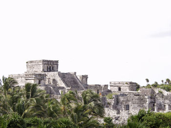 Low angle view of castle against clear sky