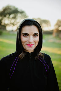 Portrait of smiling young woman