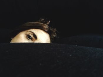 Close-up portrait of a young woman