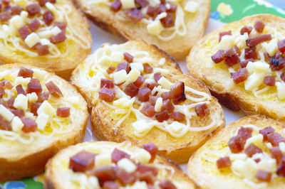 Close-up of bruschetta