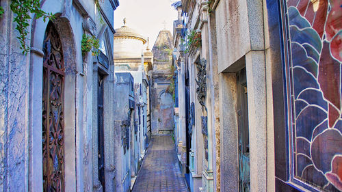 Low angle view of buildings in city