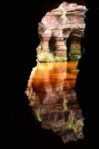 Rock formations in cave