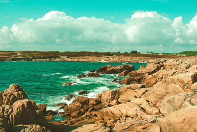 Panoramic view of sea against sky