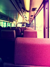 Empty seats in train