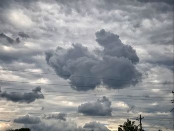 Low angle view of cloudy sky