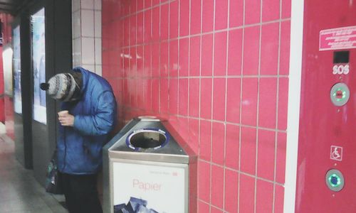 Woman photographing through camera