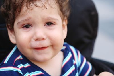 Close-up portrait of cute boy