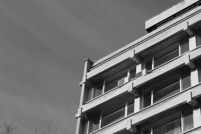 Low angle view of residential building against sky