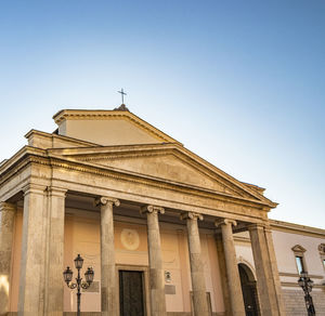 Low angle view of historical building against sky