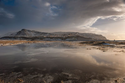 View of sea against cloudy sky