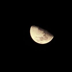 Low angle view of moon in sky