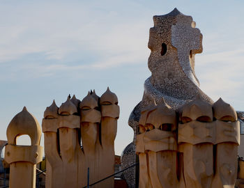 Low angle view of historic building against sky