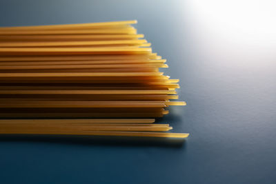 Close-up of books on table