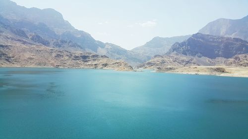 Scenic view of lake against mountains