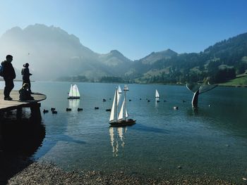 Scenic view of lake