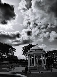 View of historical building against cloudy sky