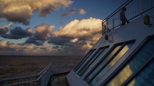 View of sea against cloudy sky