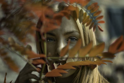 Close-up portrait of young woman