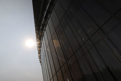 Low angle view of modern building against sky