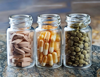 Close-up of food on table