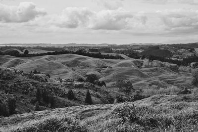 Aerial view of dramatic landscape