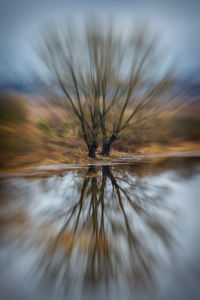 Close-up of water against sky