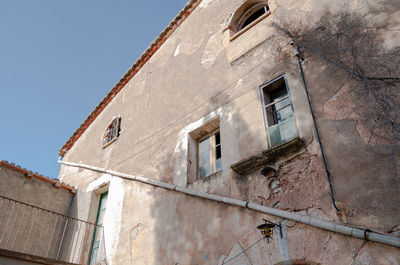 Low angle view of building against clear sky