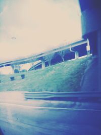 View of train against sky