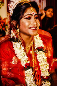 Portrait of smiling young woman