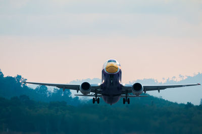 View of airplane against sky