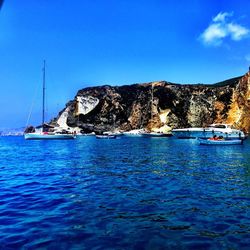 Boats in sea