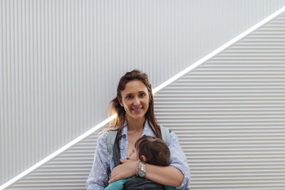 Portrait of happy mother and daughter