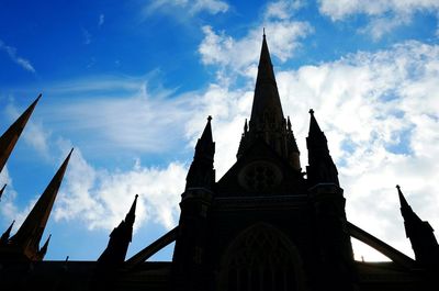 Low angle view of church against sky