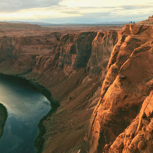 Scenic view of rock formations against sky