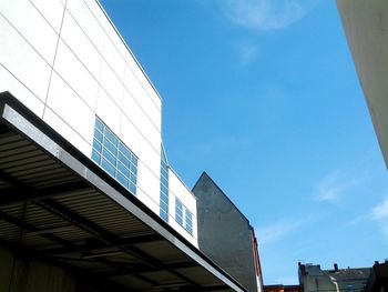 Low angle view of modern building against sky