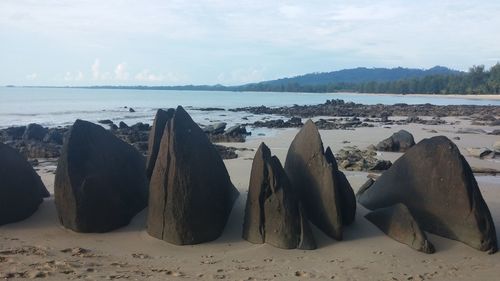 Panoramic view of beach against sky