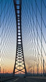 View of bridge at sunset