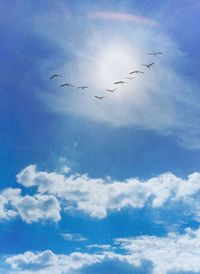 Low angle view of cloudy sky