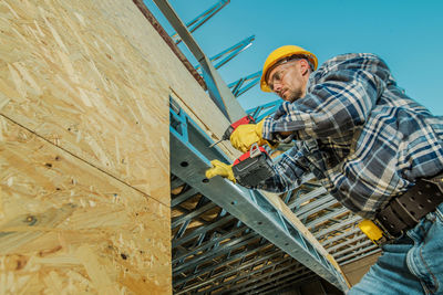 Man working at construction site