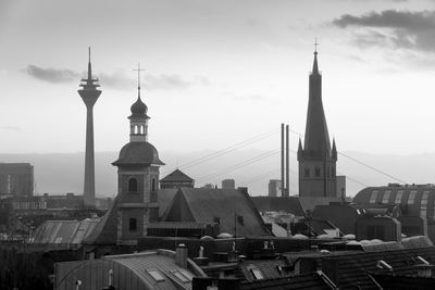 Communications tower against sky