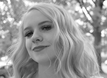 Close-up portrait of young woman