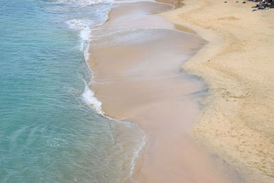 High angle view of beach