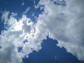 Low angle view of clouds in sky