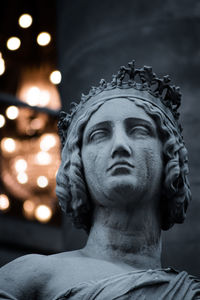 Close-up portrait of statue