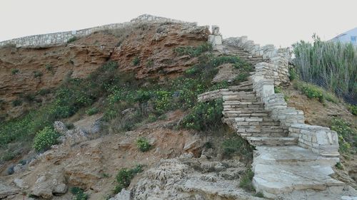 Scenic view of mountain against clear sky