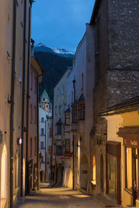 Street amidst buildings in town