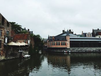 Reflection of buildings in water