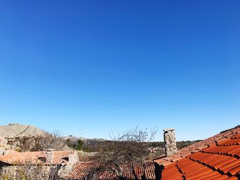 View of fort against blue sky