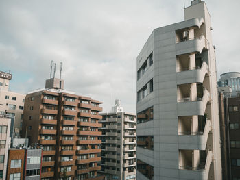 Low angle view of buildings against sky