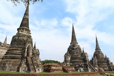 Old temple building against sky